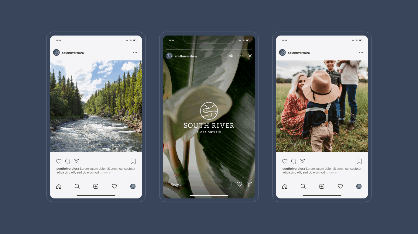 Mobile view of website